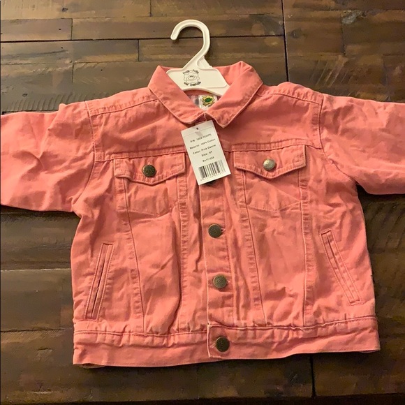 Gross frills and daffodils pink jean jacket 4T - Picture 4 of 4
